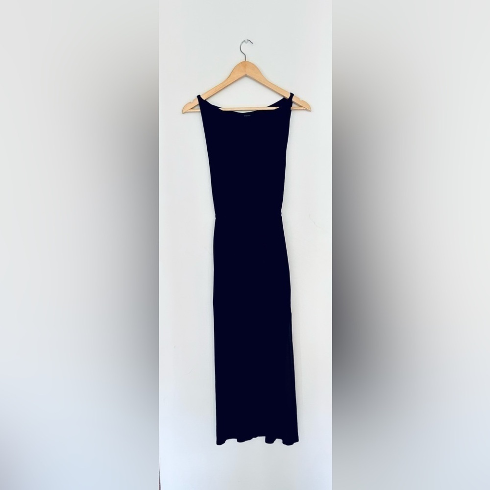 Aritzia Babaton black maxi dress lyocell lightweight jersey